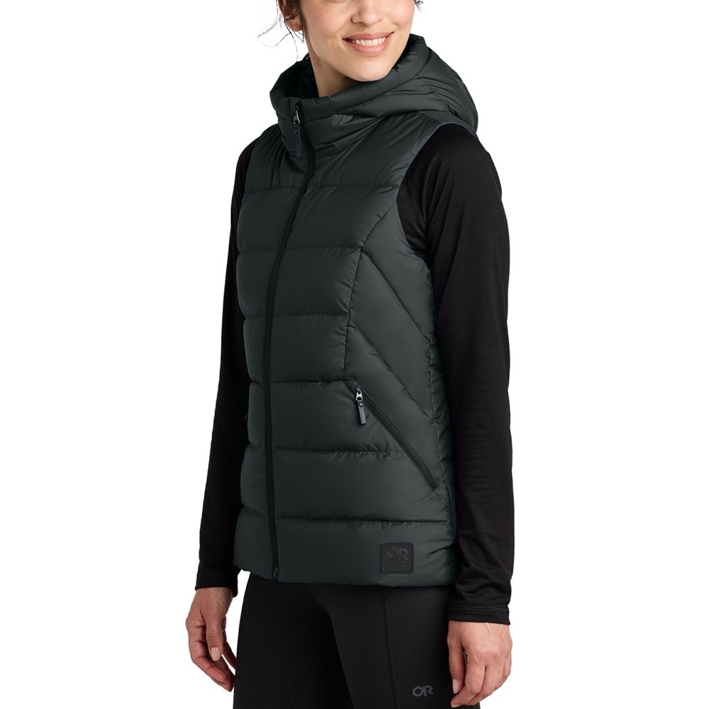 Outdoor Research Black Down Vest with Hood NWOT**